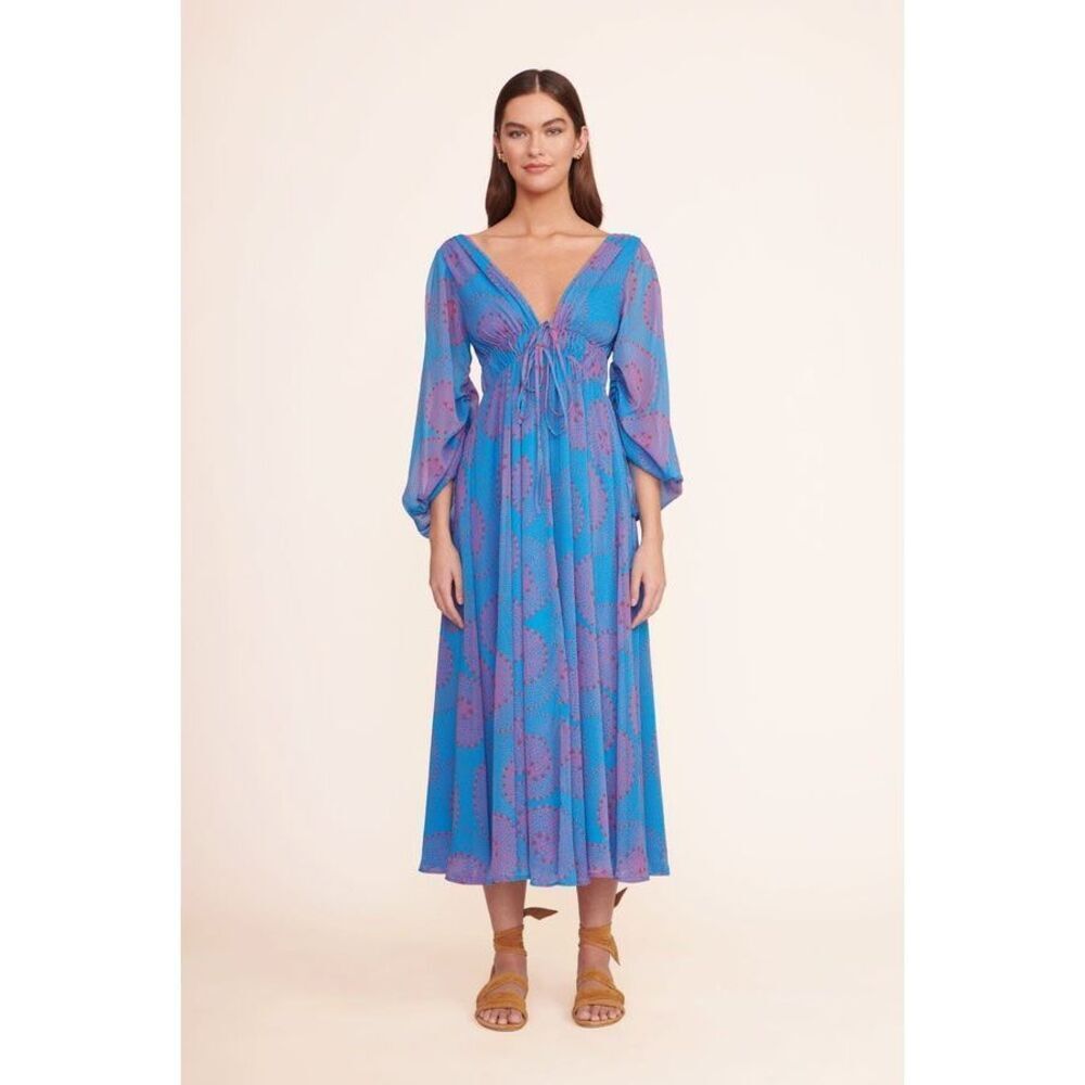 STAUD  MIDI Shelby Dress Whirlpool Sz XS Retails$395